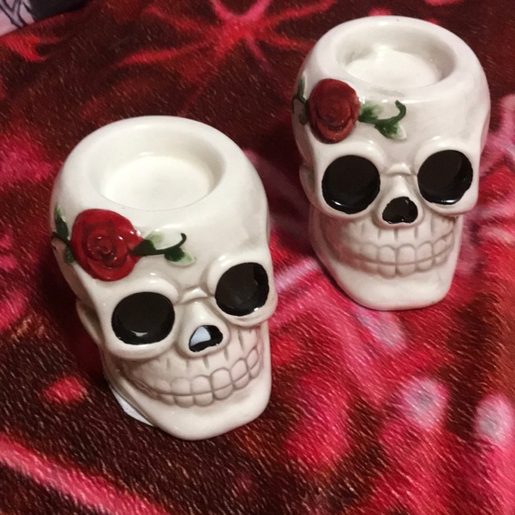 Skull Candle Holders